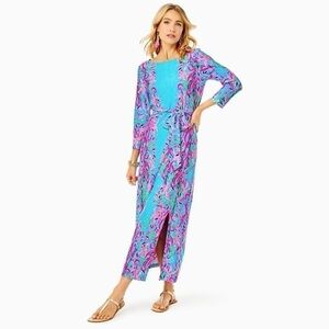 Lilly Pulitzer | Carabella Chillylilly UP 50+ Midi Dress NWT